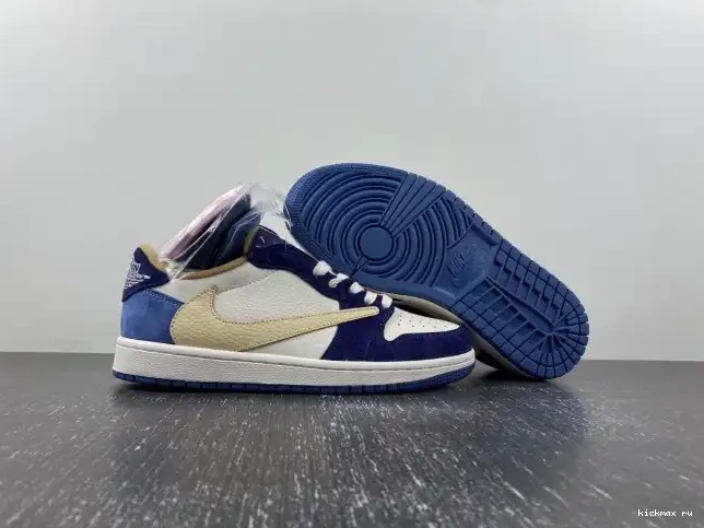 Rep MAX SCOTT X JORDAN 1 CUSTOM AIR TRAVIS DM7866-808 0605